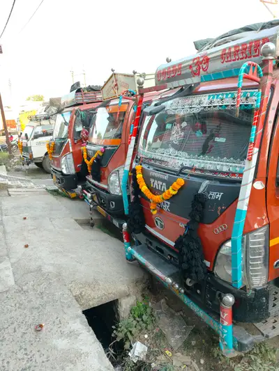 Naman Logistics goods carriers lined up for loading
